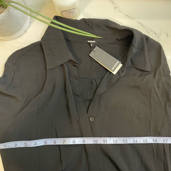 Brand: Monrow crepe long sleeve jumpsuit - Picture 8 of 9